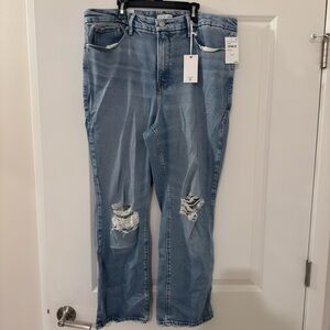 GOOD AMERICAN SOFT-TECH GOOD LEGS STRAIGHT JEANS - NWT